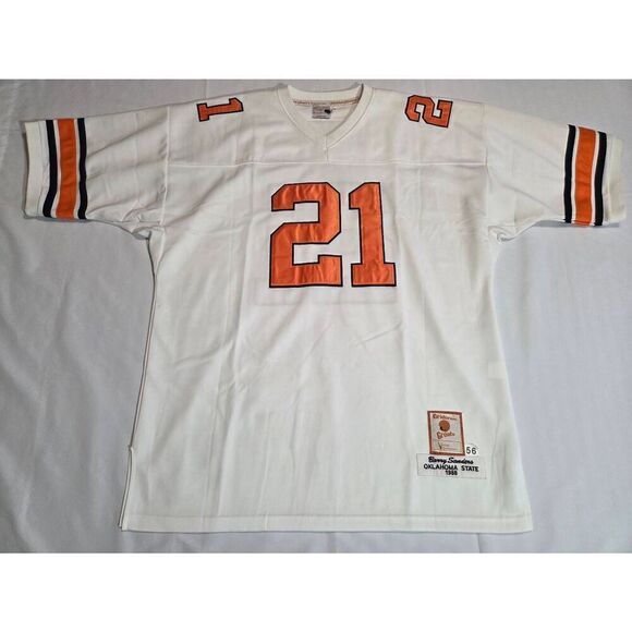 GRIDIRON GREATS BARRY SANDERS 1988 FOOTBALL JERSEY MENS 56 NCAA OKLAHOMA STATE - Picture 1 of 8